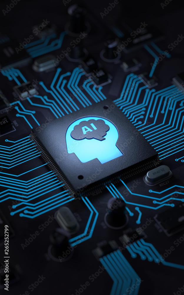 AI, Artificial Intelligence concept,3d rendering,conceptual image.