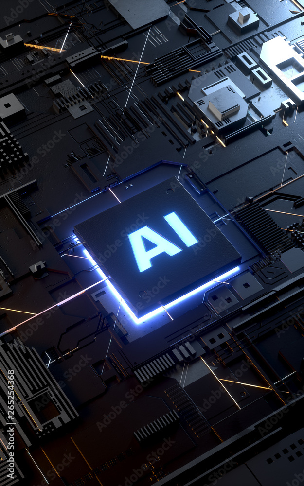 AI, Artificial Intelligence concept,3d rendering,conceptual image.