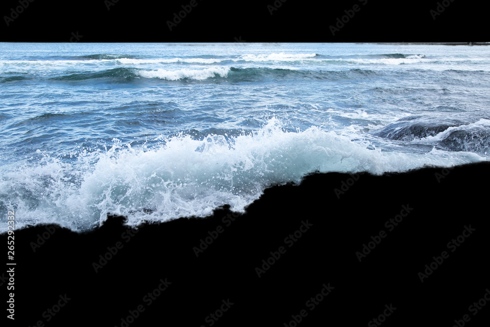 Water Splash Isolated On The Black background