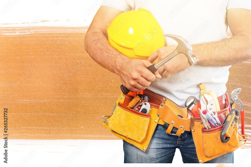 Worker with a tool belt