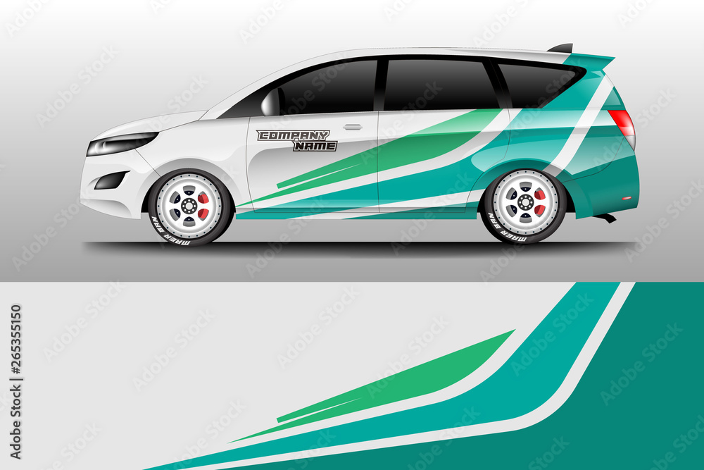 Wrap car racing designs vector . Background designs decal