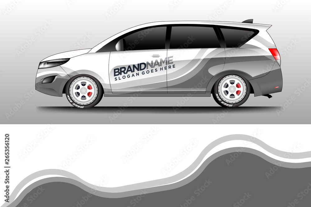 Wrap car racing designs vector . Background designs decal