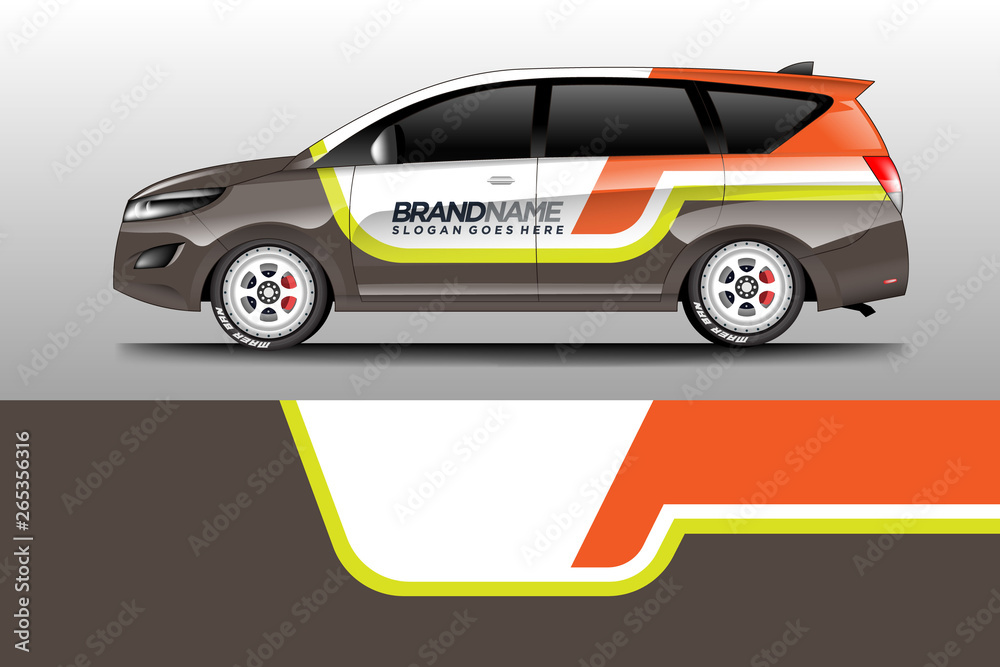 Wrap car racing designs vector . Background designs decal