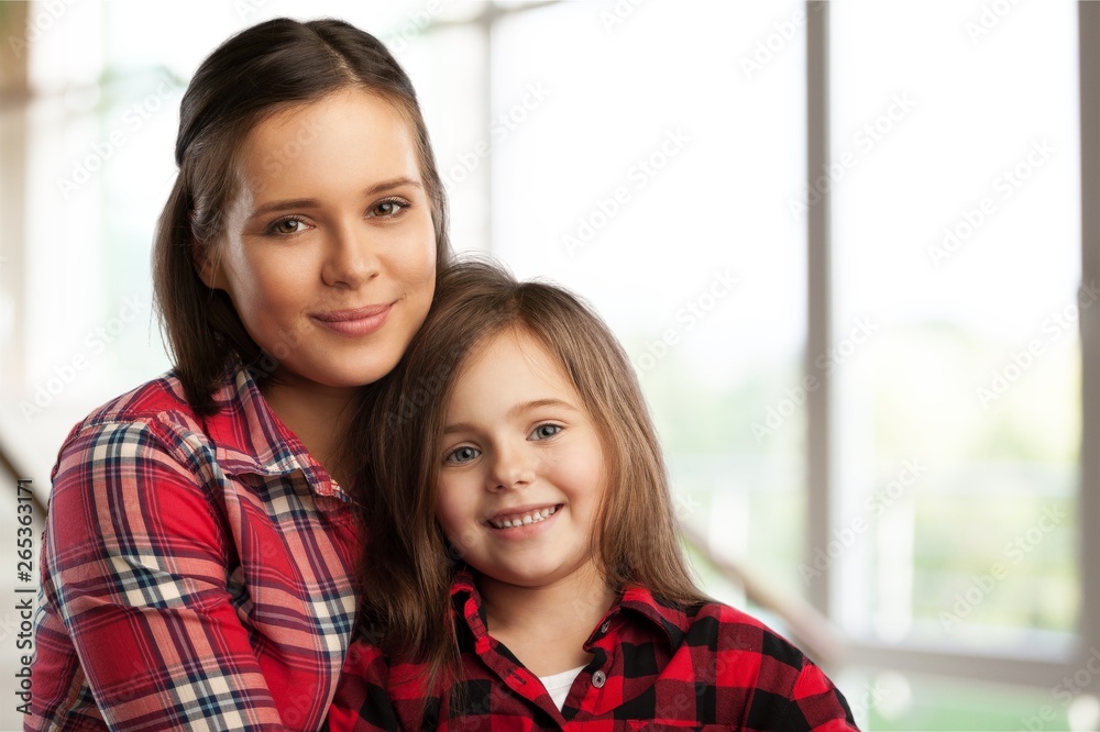 Happy Mother and daughter hugging