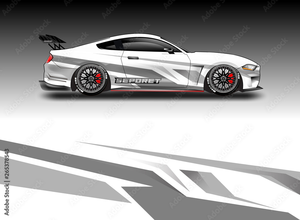 Car wrap designs vector . File ready to print and editable . Eps 10