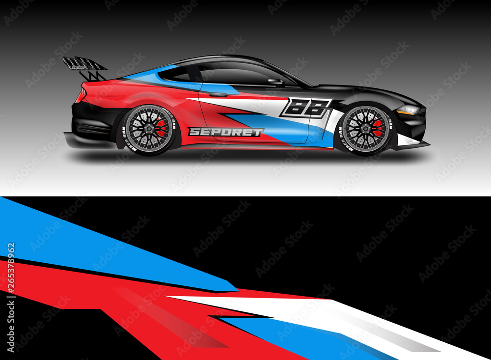 Car wrap designs vector . File ready to print and editable . Eps 10