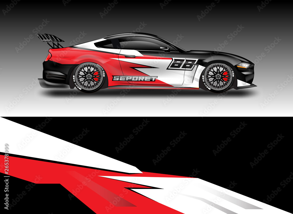 Car wrap designs vector . File ready to print and editable . Eps 10