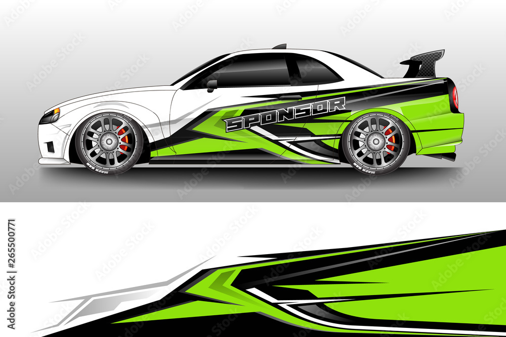 Car wrap design abstract strip and background for Car wrap and vinyl sticker