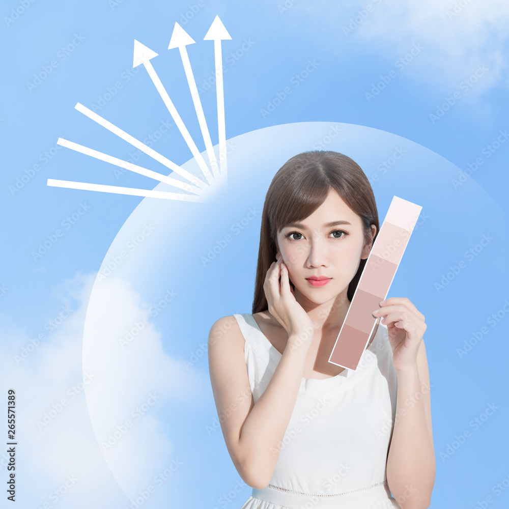 concept of woman sun protection