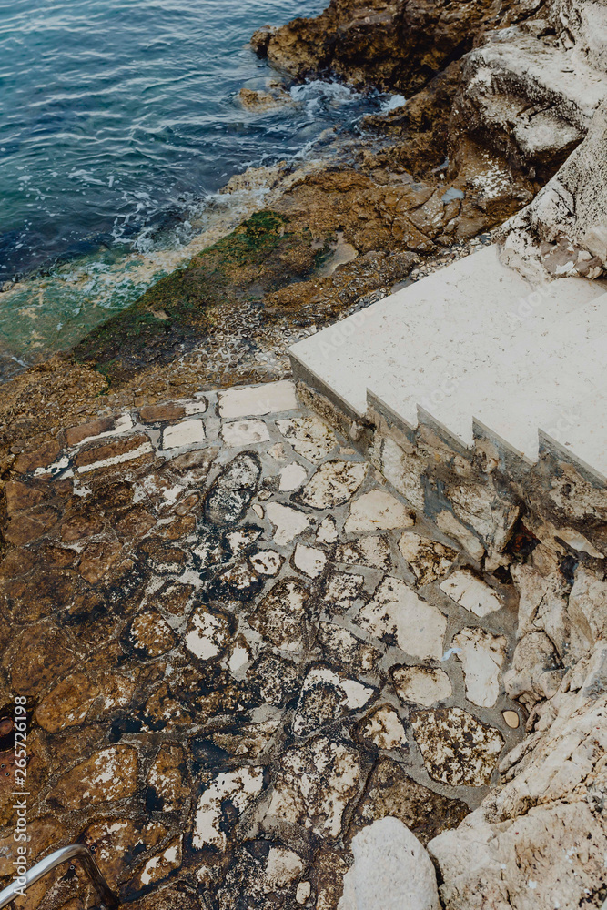 Steps leading to the ocean