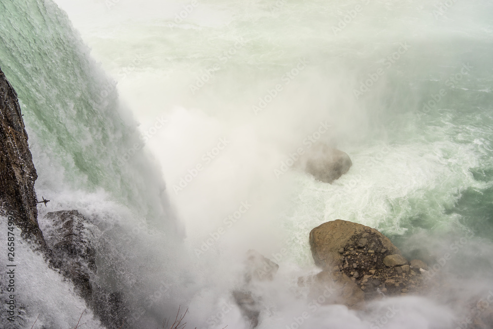 Horseshoe of Niagara Falls on the side United States of America