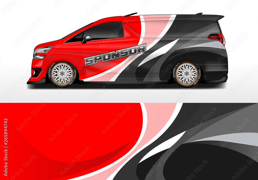 Car wrap company design vector. Graphic background designs for vehicle van livery , Eps 10