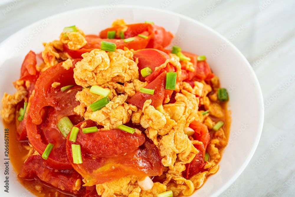 Chinese country dish tomato scrambled eggs