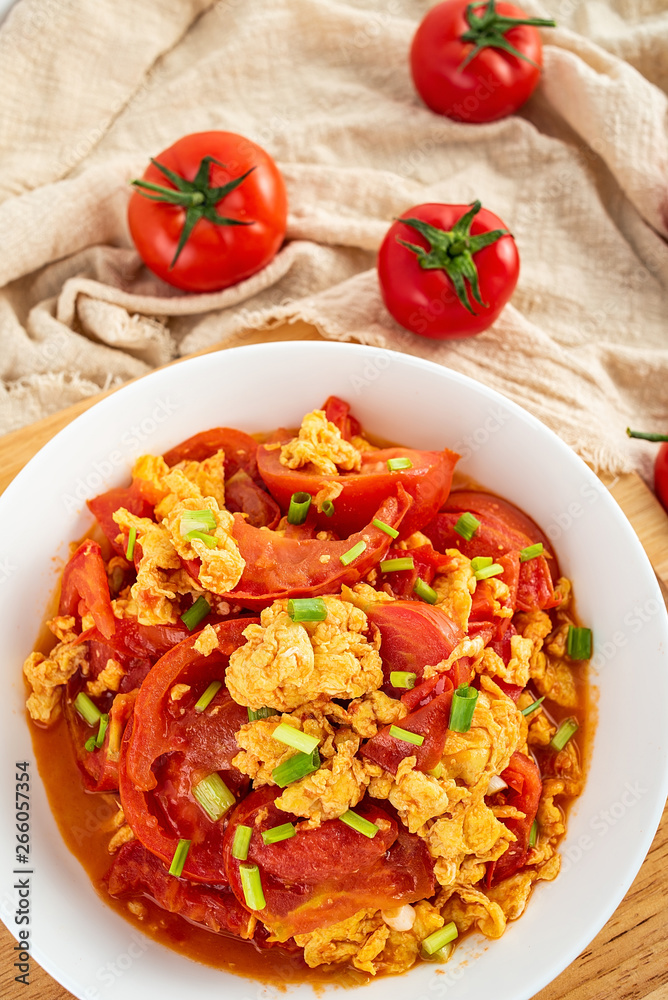 Chinese country dish tomato scrambled eggs