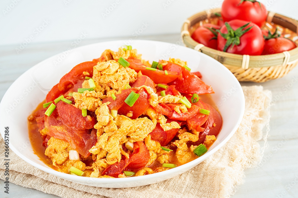 Chinese country dish tomato scrambled eggs