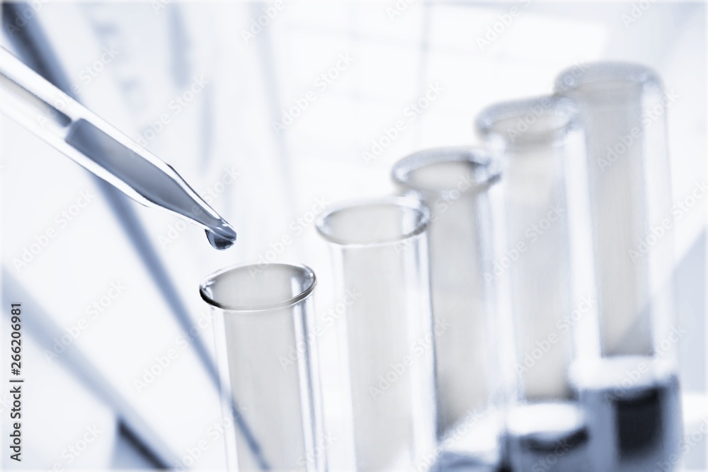 Science laboratory test tubes , laboratory equipment