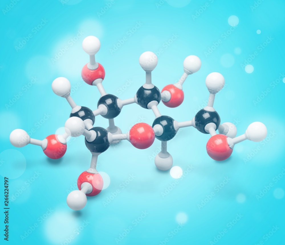 背景上的科学分子DNA模型结构