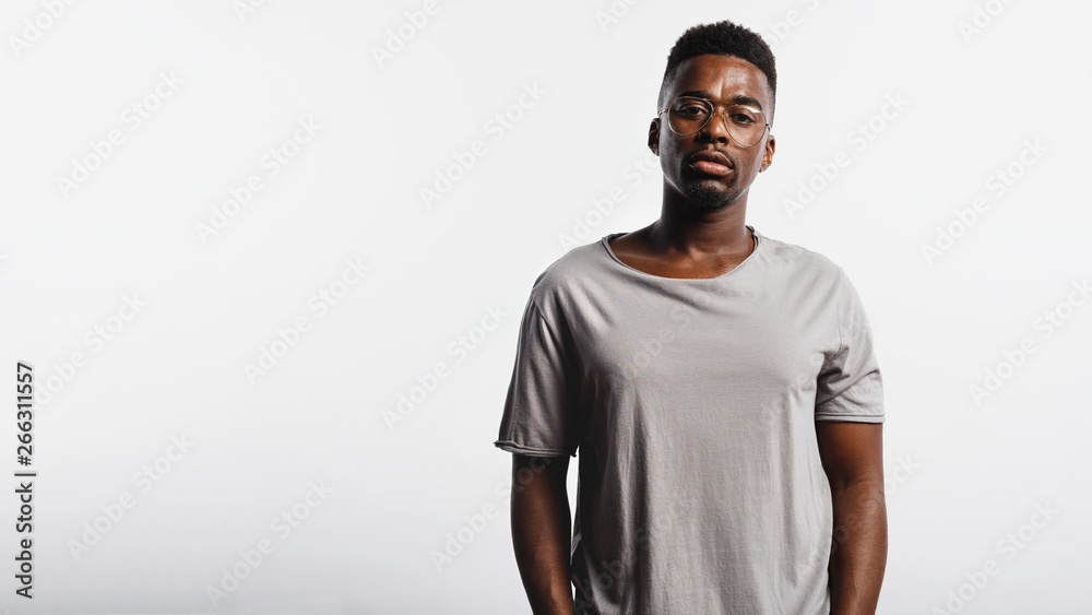 Portrait of an african man in eyeglasses