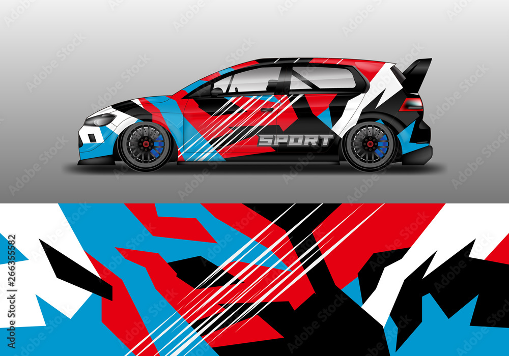 Car wrap design abstract strip and background for Car wrap and vinyl sticker 