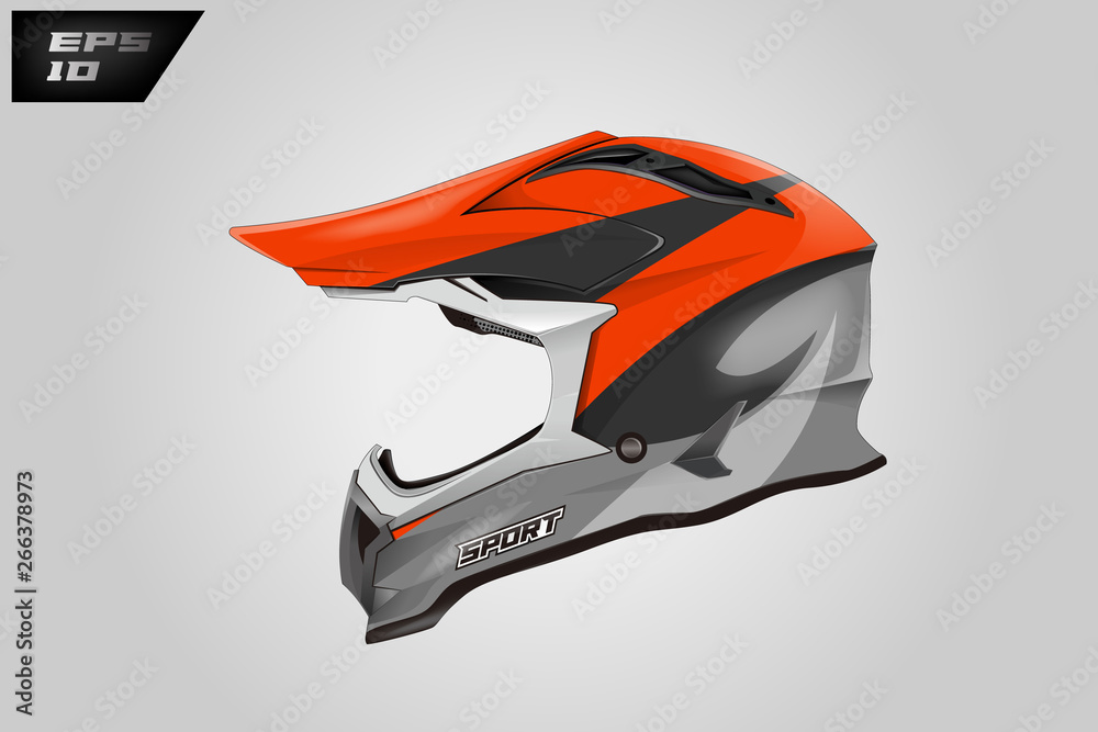 Helmet wrap motorcycle design vector . Eps 10