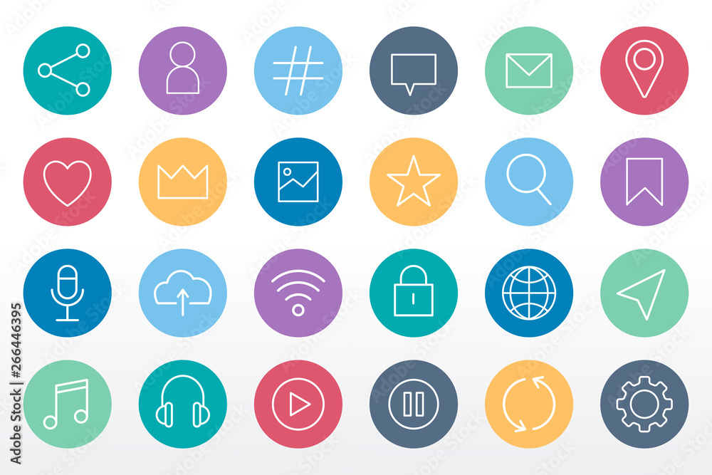 Social media icon set