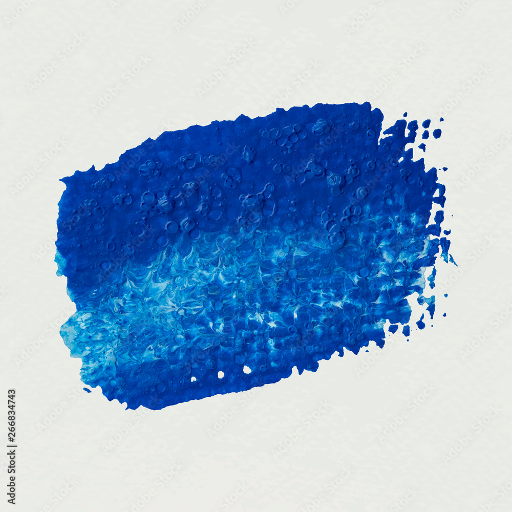 Blue paint brush stroke