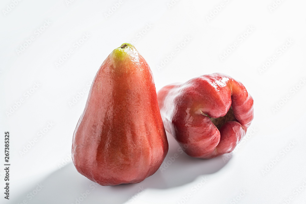 Tropical fruit red lotus on white background