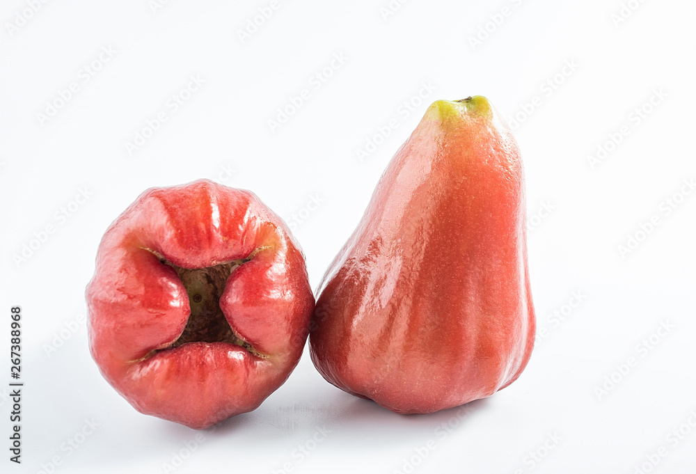 Tropical fruit red lotus on white background