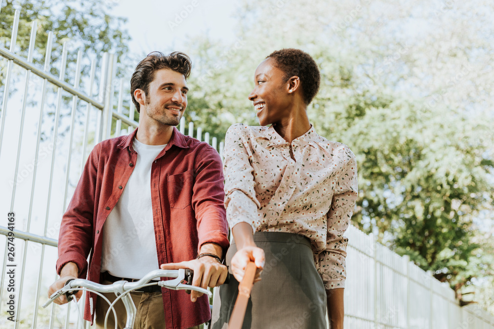 Couple in a park