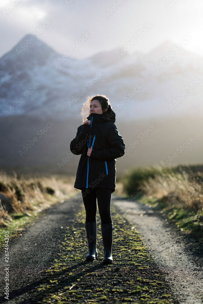 Woman at Glen Etive