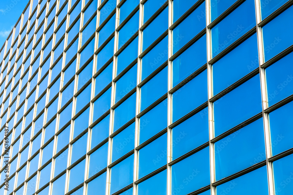 Modern office building detail,glass surface