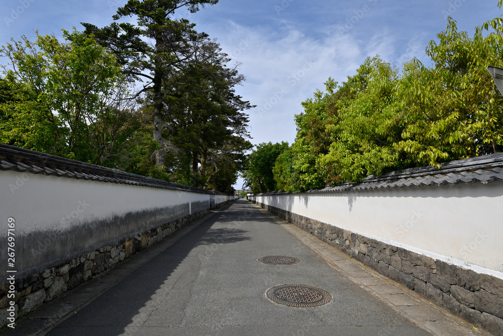 萩城下町の町並み