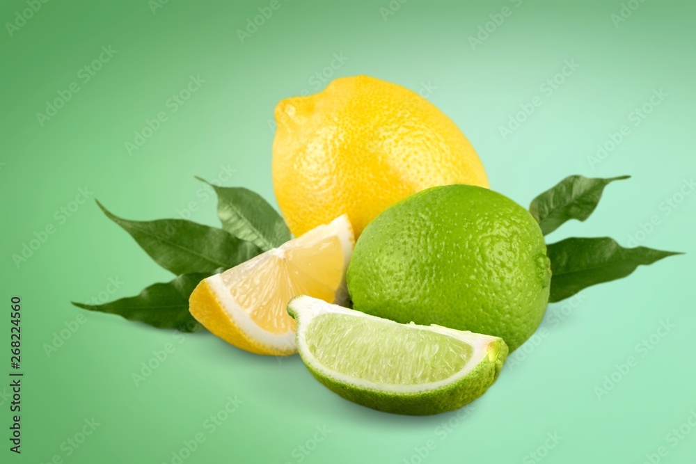 collection of fresh limes and lemons -