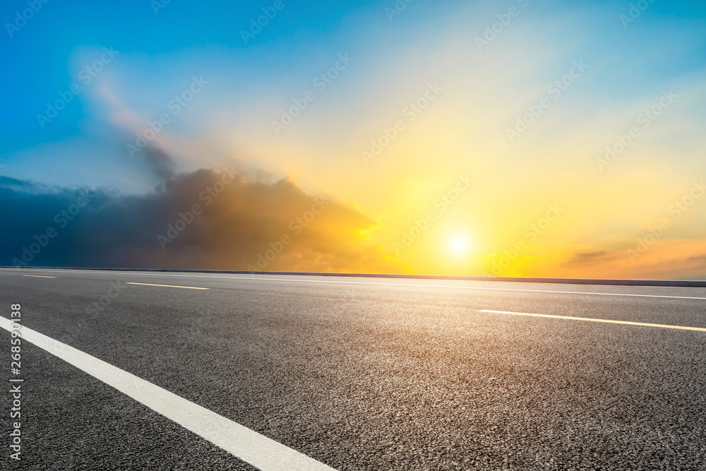 Empty road and sky nature landscape