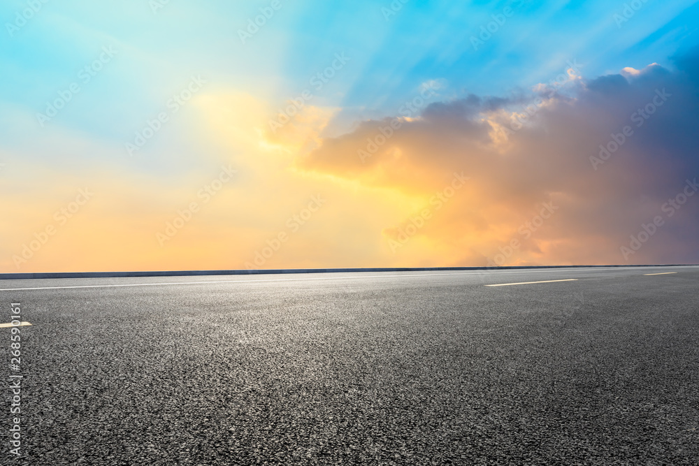 Empty road and sky nature landscape