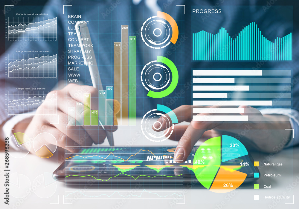 Business analysis and stock market analyzing