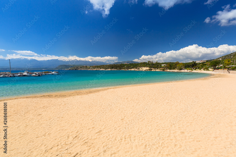 Beautiful beach at Marathi bay on Crete, Greece