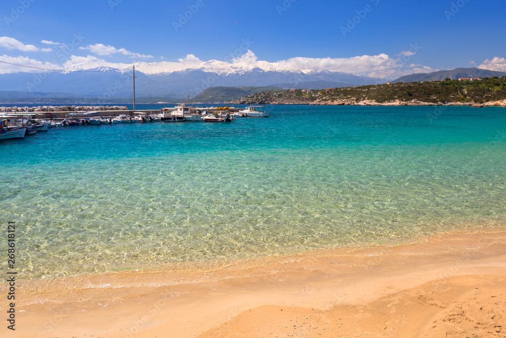 Beautiful beach at Marathi bay on Crete, Greece