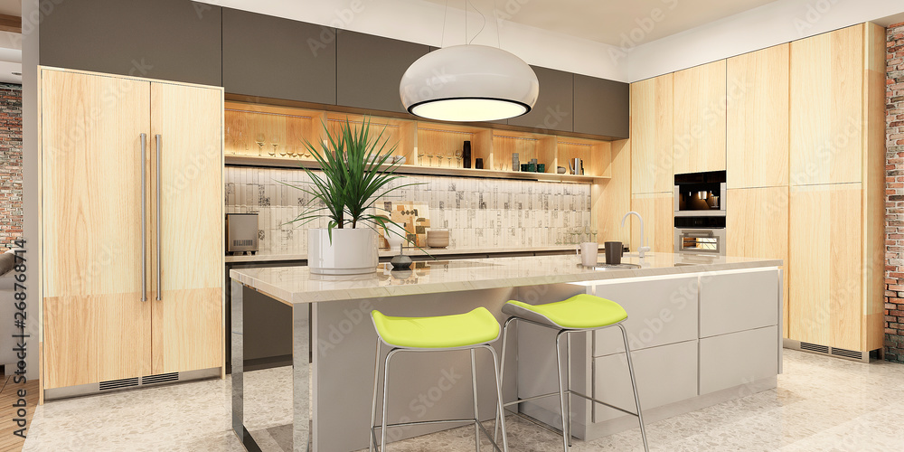 Modern kitchen interior