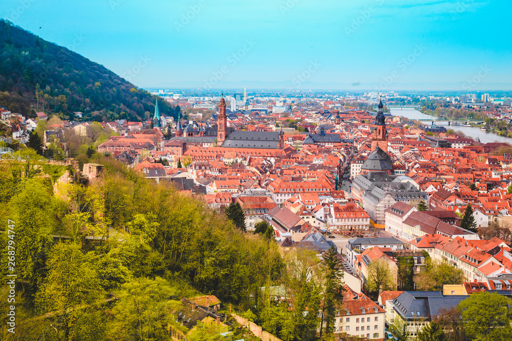 Heidelberg panorama in summer, Baden-Wurttemberg, Germany