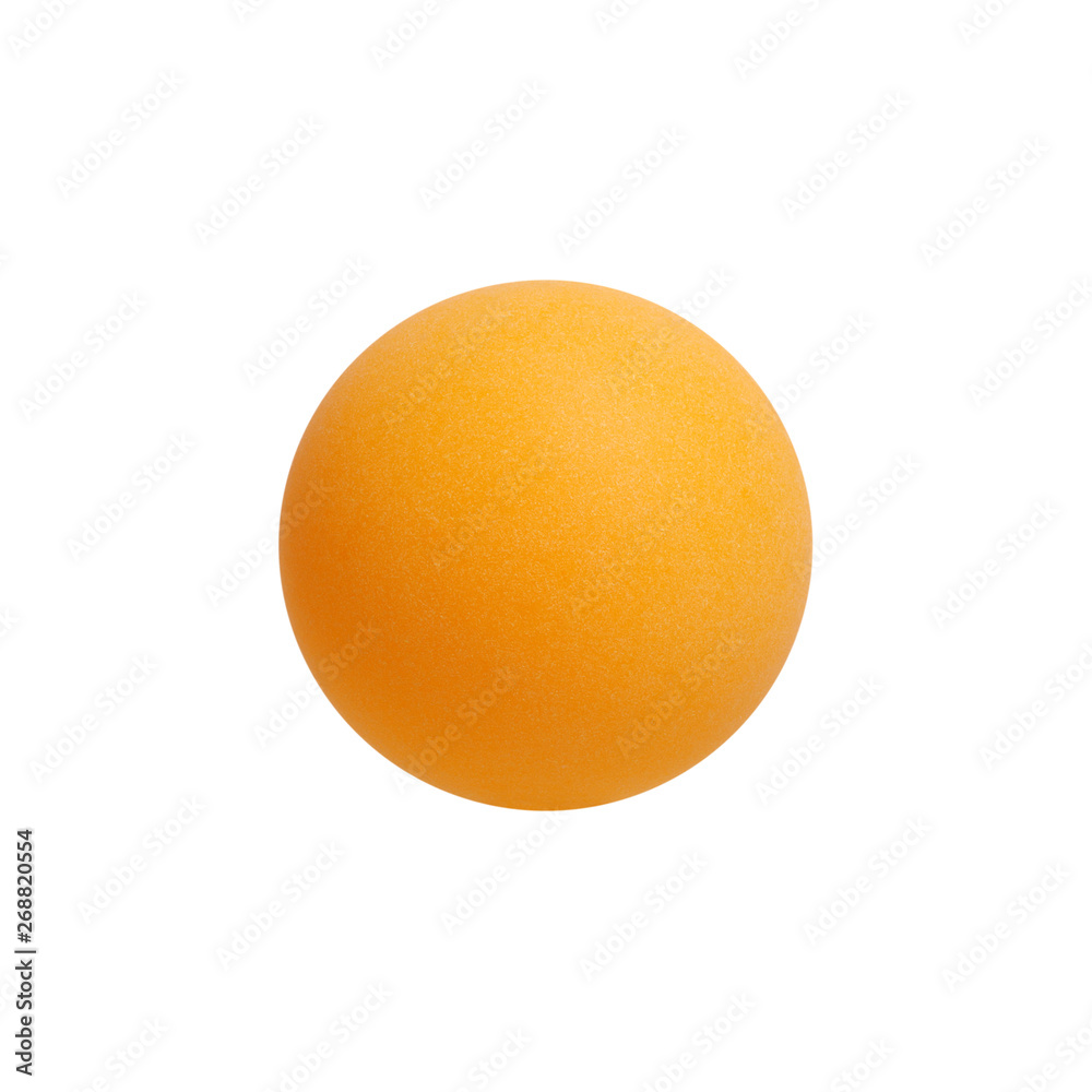 Orange ping-pong ball isolated on white