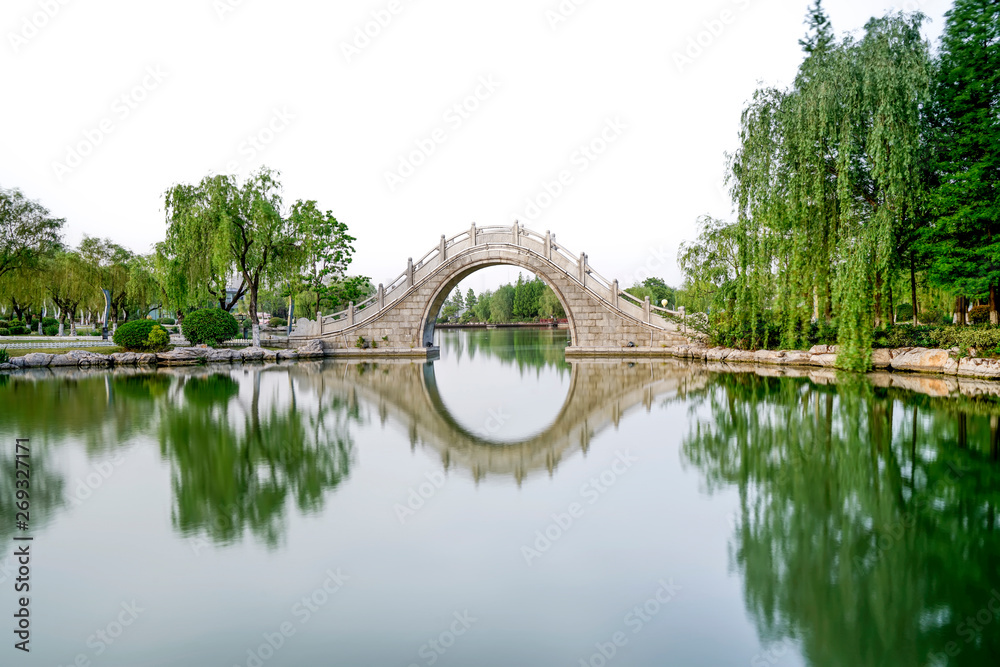 The Beautiful Landscape of Yulong Lake in Xuzhou