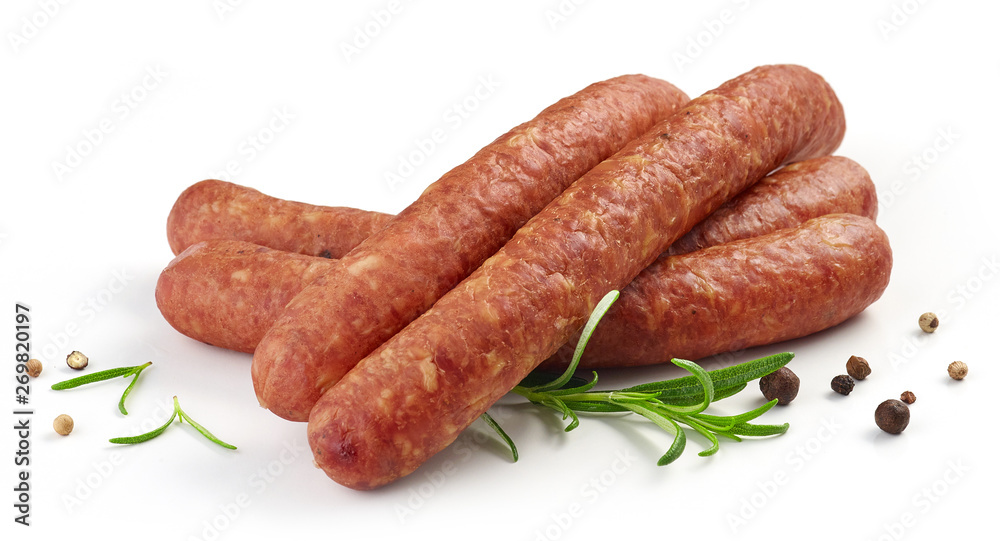 smoked sausages with herbs and spices