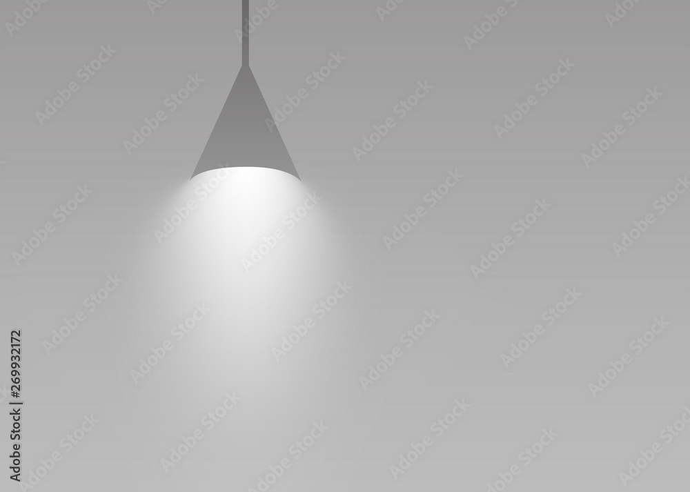 Pendant lamp on gray