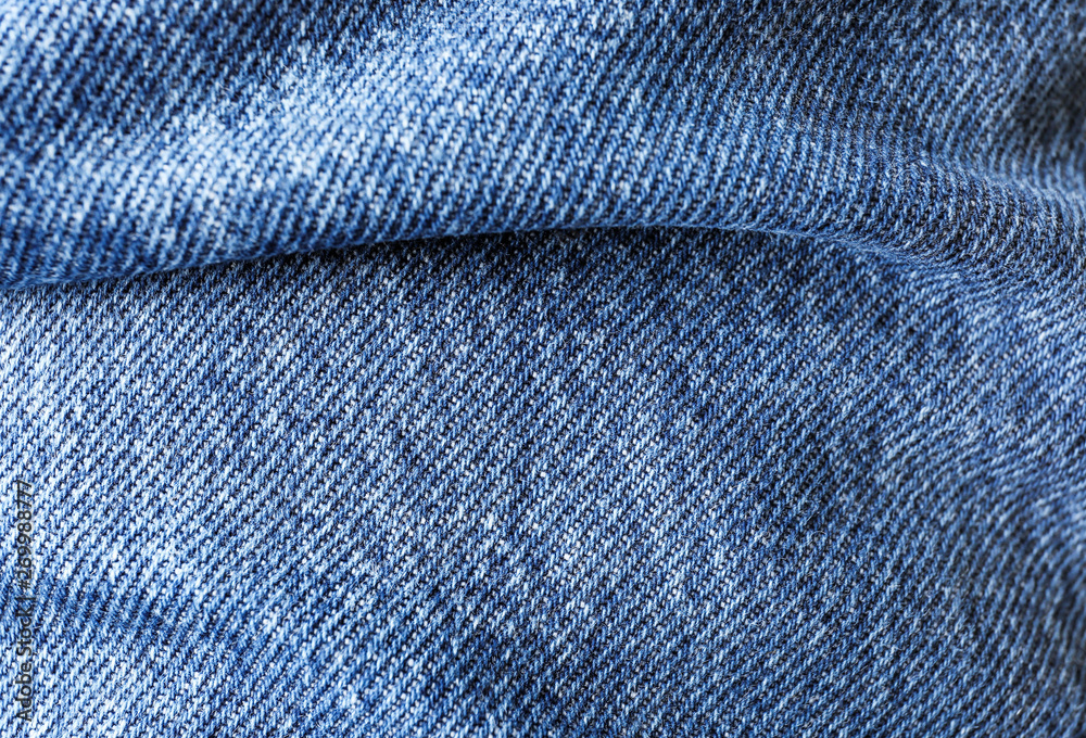 Texture of jeans fabric, closeup