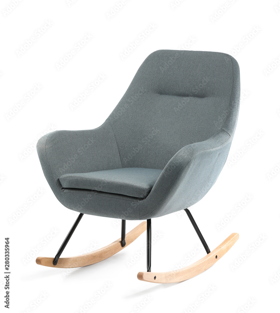 Comfortable armchair on white background