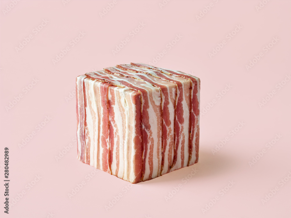 cube of prosciutto slices