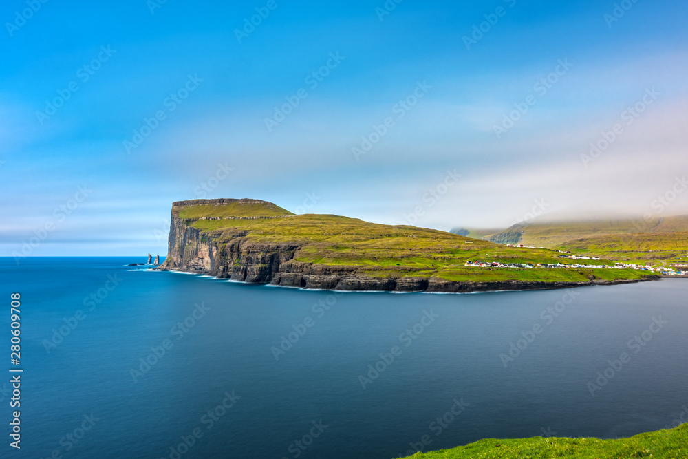 Amazing long exposure view of Eidi and Cliffs