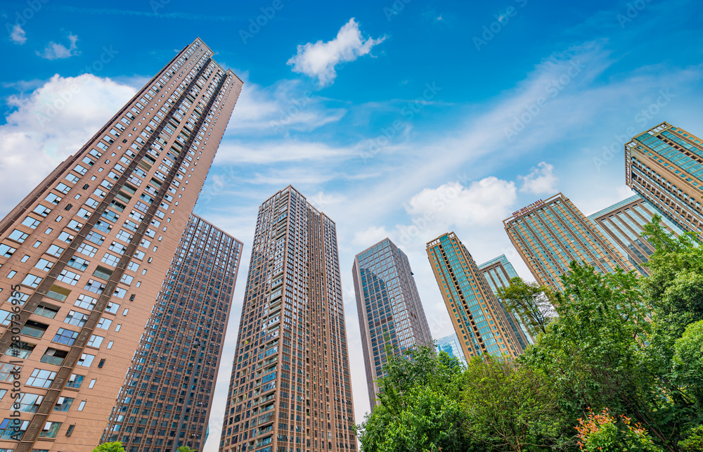 Commercial buildings and real estate in Chengdu, Sichuan Province, China