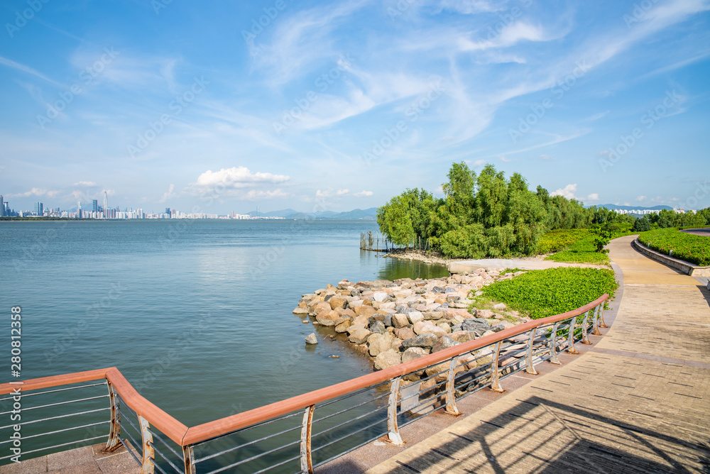 Chinas Shenzhen Bay Park coastal scenery